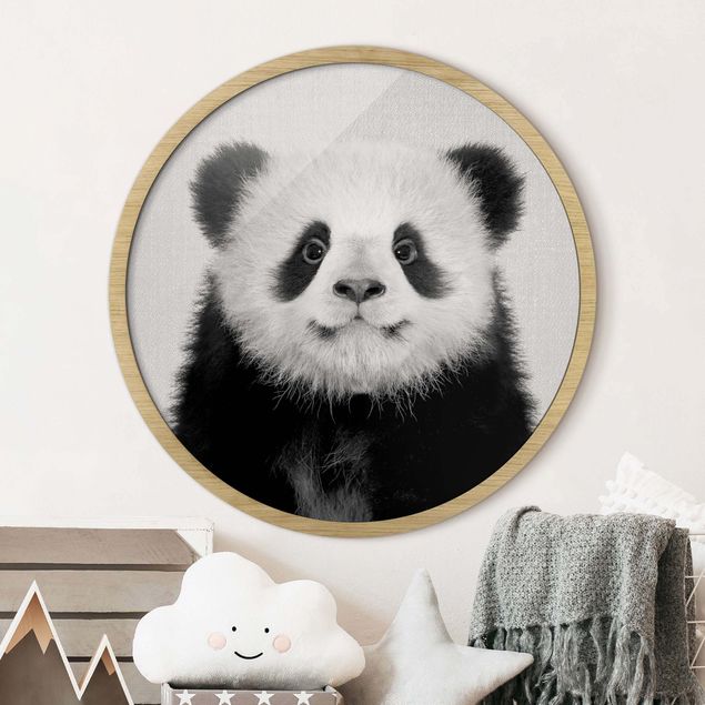 Decorazioni camera bambini Cucciolo di Panda Prian Bianco e Nero