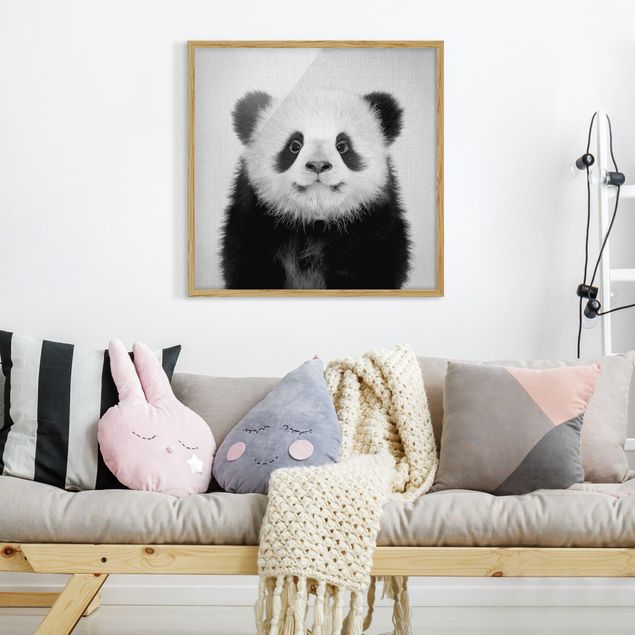 Quadro panda Cucciolo di Panda Prian Bianco e Nero