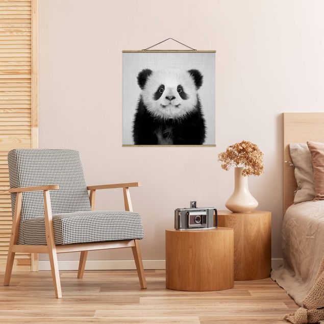 Quadro panda Cucciolo di Panda Prian Bianco e Nero