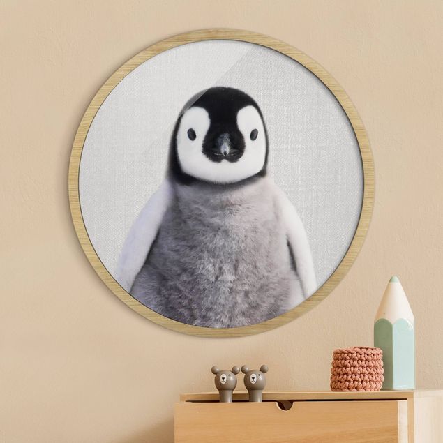 Quadri con cornice in bianco e nero Piccolo pinguino Pepe