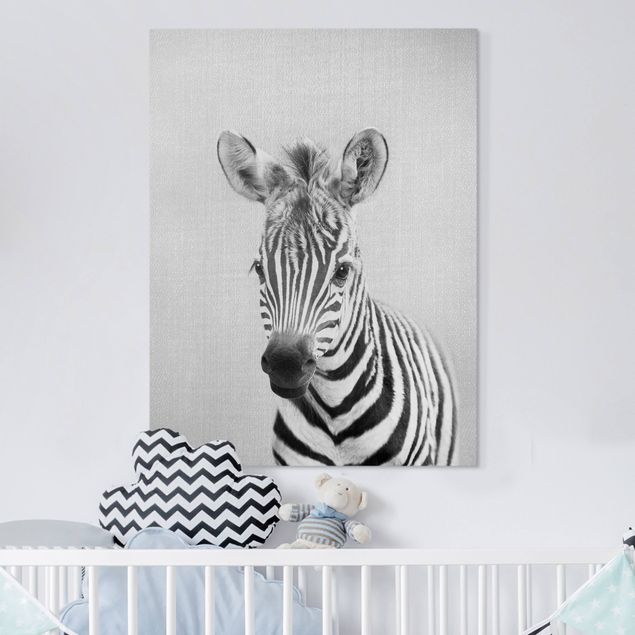 Decorazioni camera neonato Cucciolo di Zebra Zoey Bianco e Nero