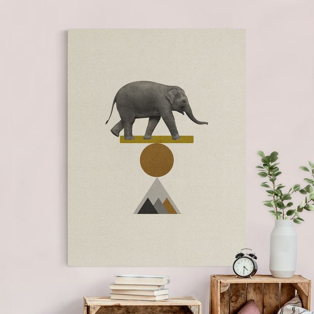 Quadro con elefante Arte dell'equilibrio - Elefante