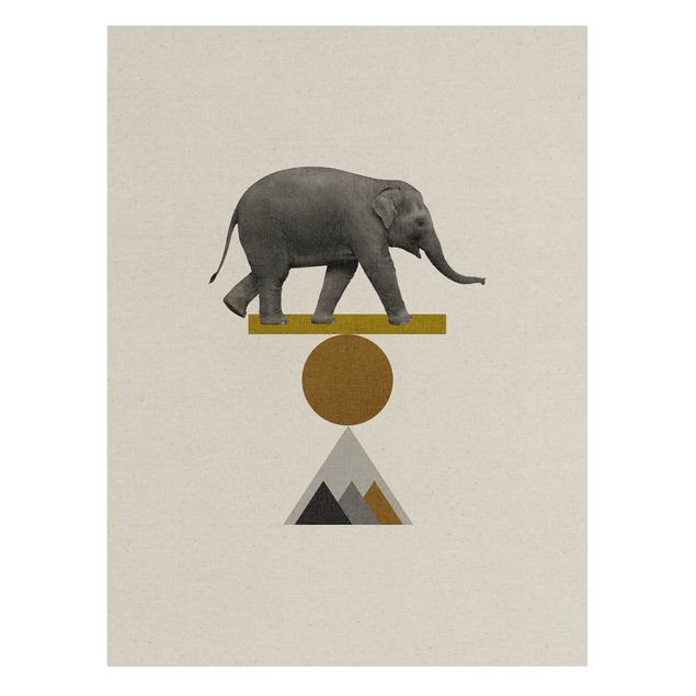 Riproduzioni su tela quadri famosi Arte dell'equilibrio - Elefante