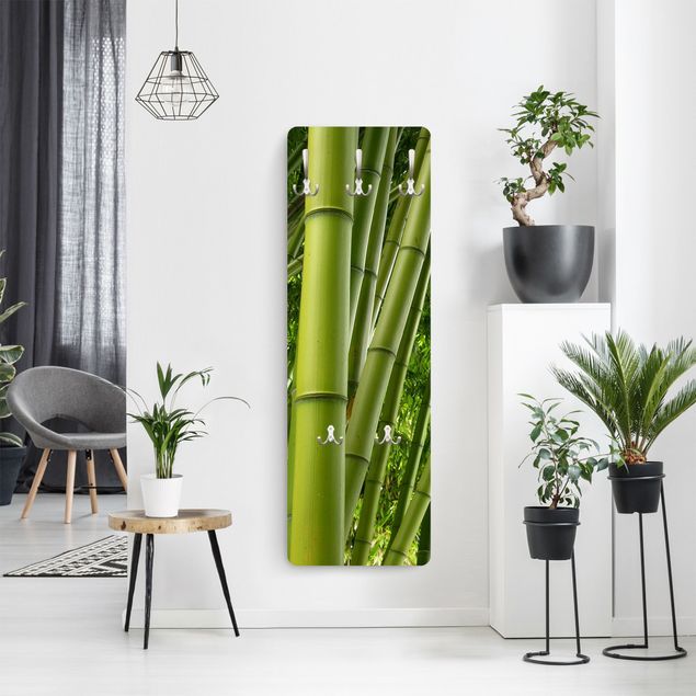 Attaccapanni verde Alberi di bambù