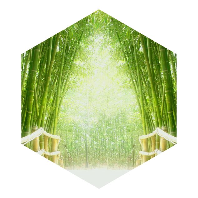 Carta da parati verdi Via dei bambù