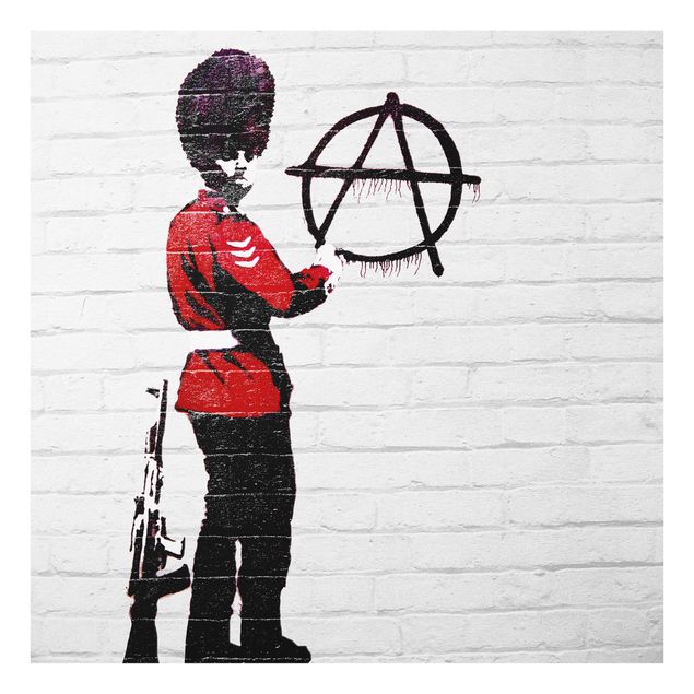 Glas Magnettafel Anarchist Soldier - Brandalised ft. Graffiti by Banksy