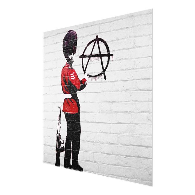 Quadro in vetro - Anarchist Soldier - Brandalised ft. Graffiti by Banksy