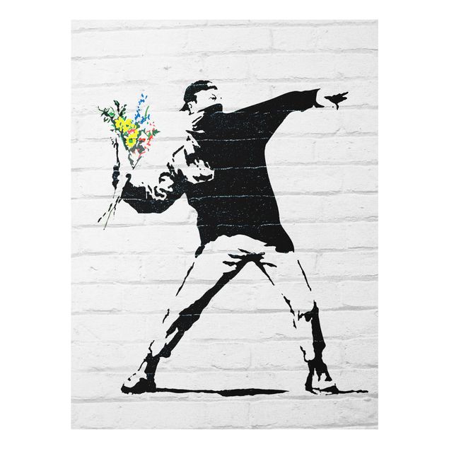 Magnettafel Glas Lancio di fiori - Brandalised ft. Graffiti by Banksy