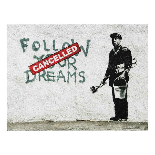 Magnettafel Glas Follow Your Dreams - Brandalised ft. Graffiti by Banksy