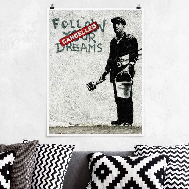 Quadri moderni   Follow Your Dreams - Brandalised ft. Graffiti by Banksy