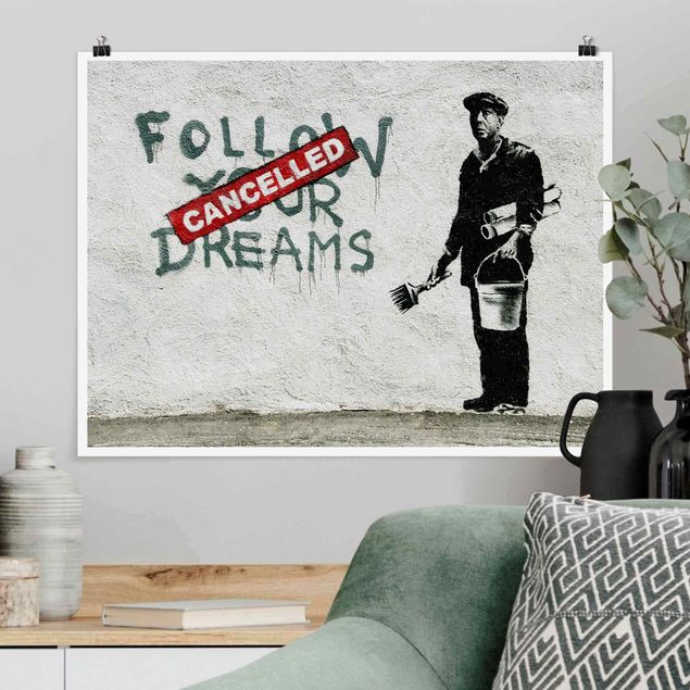 Quadri moderni per arredamento Follow Your Dreams - Brandalised ft. Graffiti by Banksy