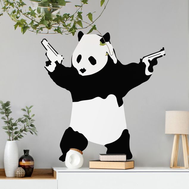 Adesivi murali panda Panda con pistole - Brandalised ft. Graffiti by Banksy