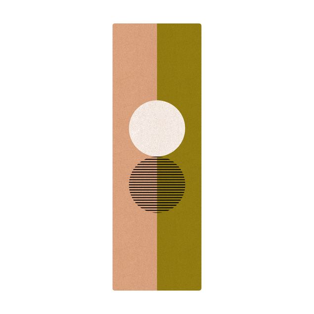 Tappetino di sughero - Bauhaus Ulma verde - Formato verticale 1:2