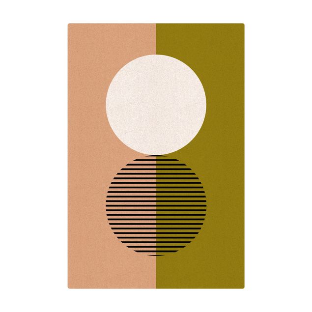 Tappetino di sughero - Bauhaus Ulma verde - Formato verticale 2:3
