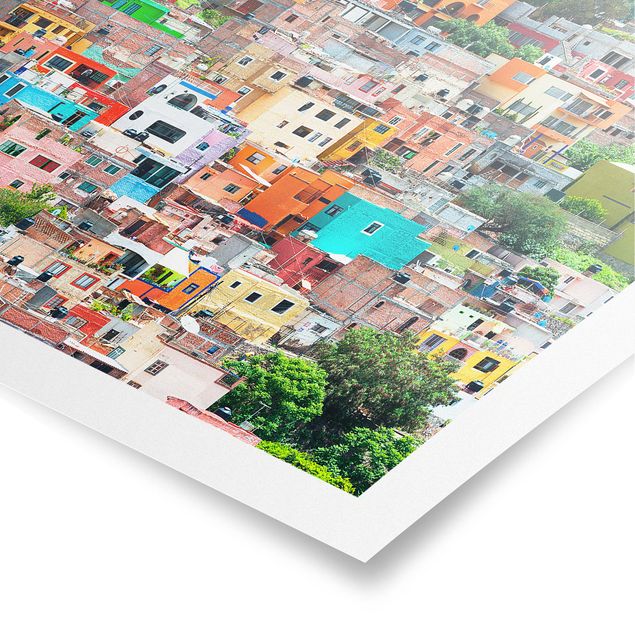 Stampe Case colorate di fronte a Guanajuato
