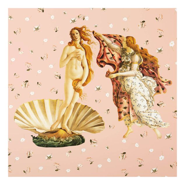 Paraspruzzi cucina La Venere di Botticelli su rosa