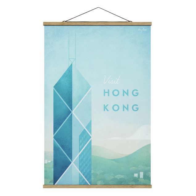 Quadro città Poster di viaggio - Hong Kong