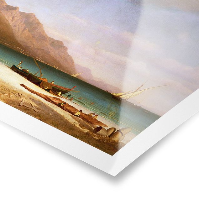 Poster spiaggia mare Albert Bierstadt - Baia di Salerno