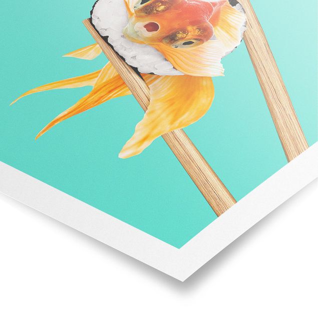 Riproduzione quadri famosi Sushi con pesce rosso
