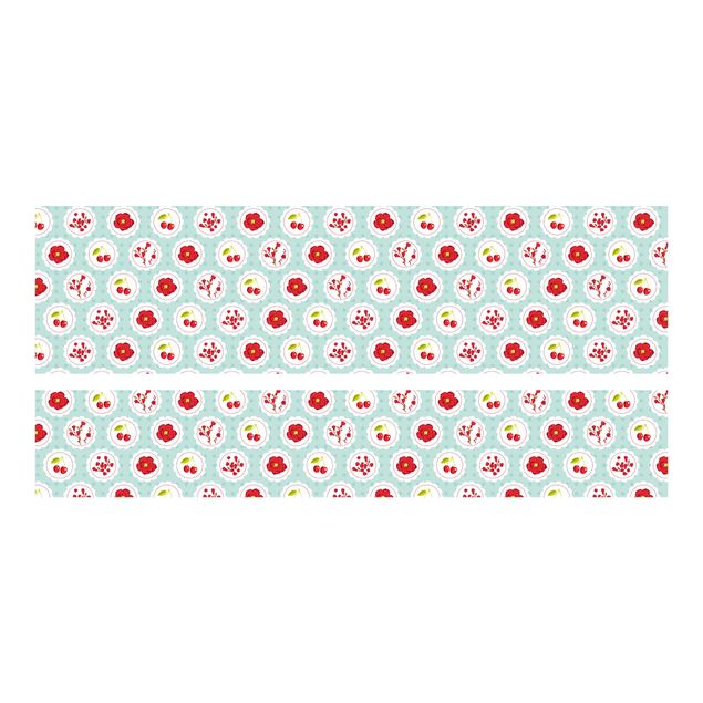 Carta adesiva per mobili IKEA - Malm Letto basso 160x200cm Cherry design