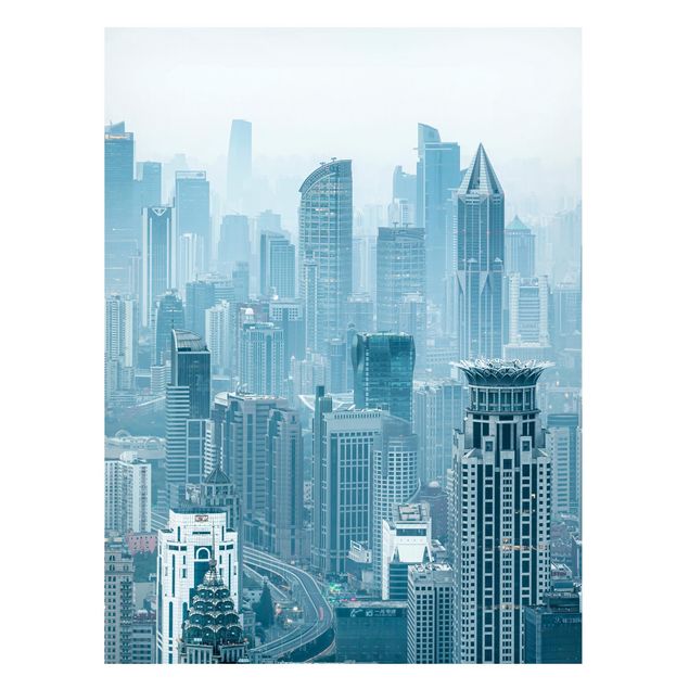 Lavagne magnetiche con architettura e skylines Shanghai fredda
