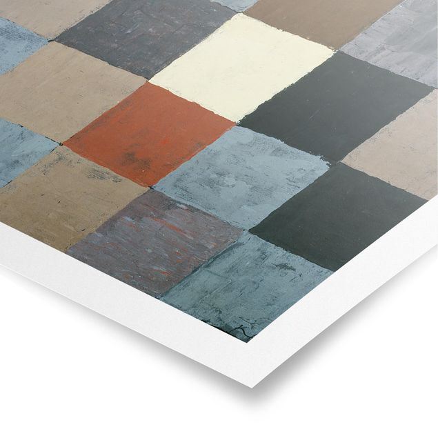 Riproduzione quadri famosi Paul Klee - Carta dei colori (su grigio)