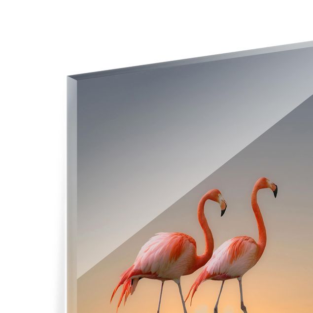 Paraschizzi in vetro - Flamingo Love