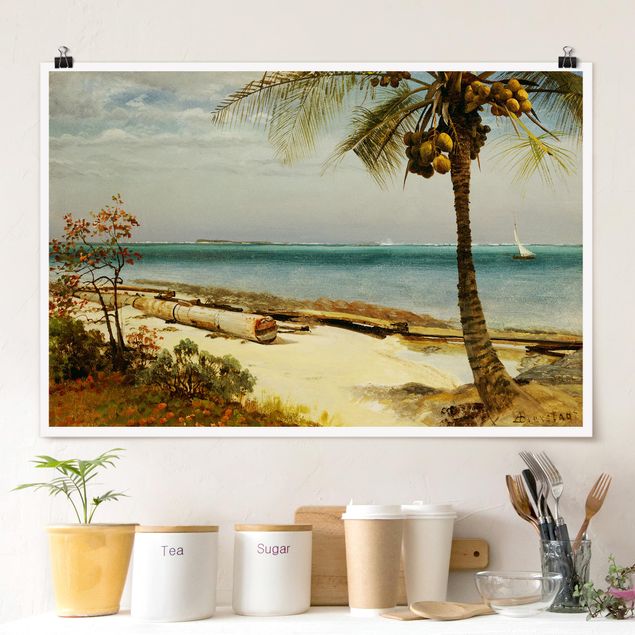 Romanticismo quadri Albert Bierstadt - Costa tropicale