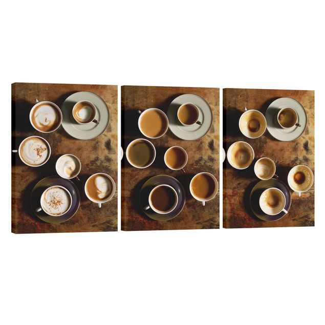 Quadri moderni per arredamento Trilogia di tazze di caffè