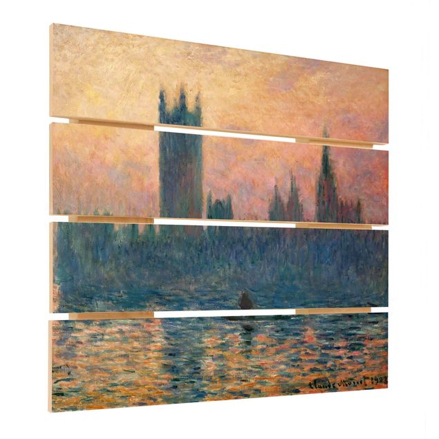 Quadri Monet Claude Monet - Tramonto a Londra