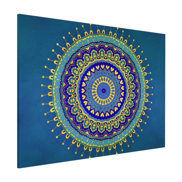 Lavagne magnetiche con disegni Mandala blu oro