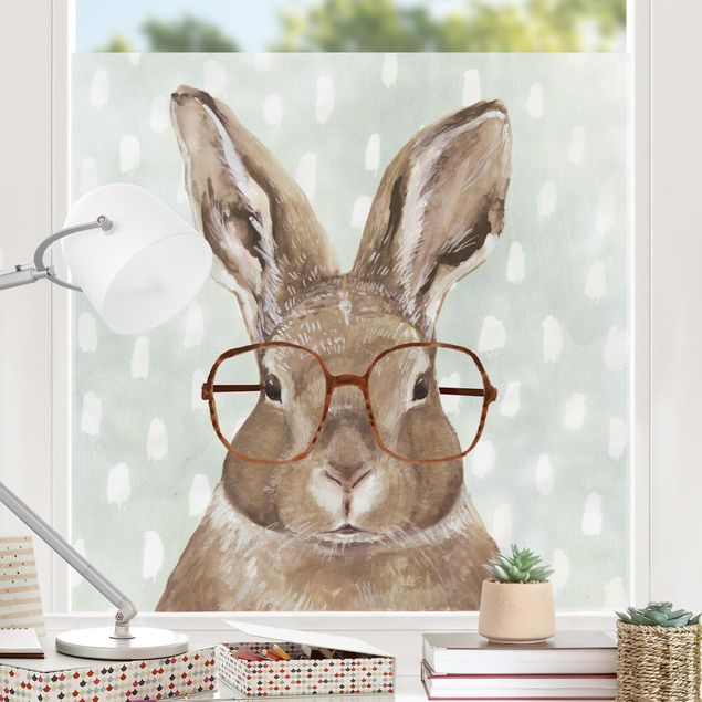 Decorazioni camera bambini Animali con gli occhiali - Lepre