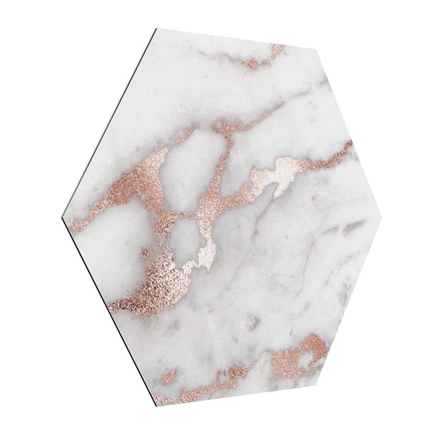 Quadri moderni grigi Effetto marmo con glitter