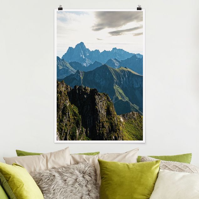 Quadro paesaggio Montagne sulle Lofoten