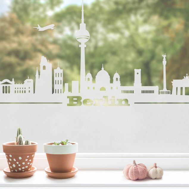 Adesivi per finestre con architettura e skylines Bordo dello skyline di Berlino