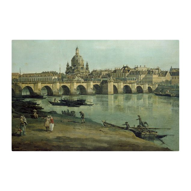 Stampe quadri famosi Bernardo Bellotto - Vista di Dresda dalla riva destra dell'Elba