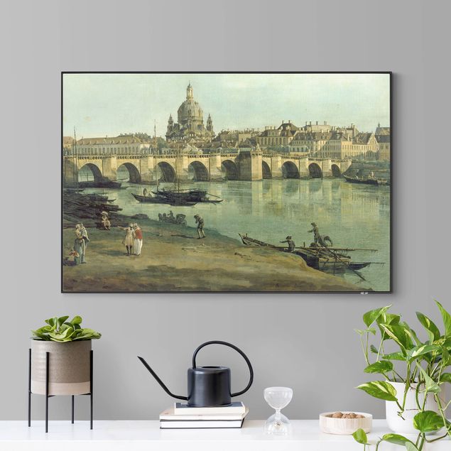 Post impressionismo quadri Bernardo Bellotto - Vista di Dresda dalla riva destra dell'Elba