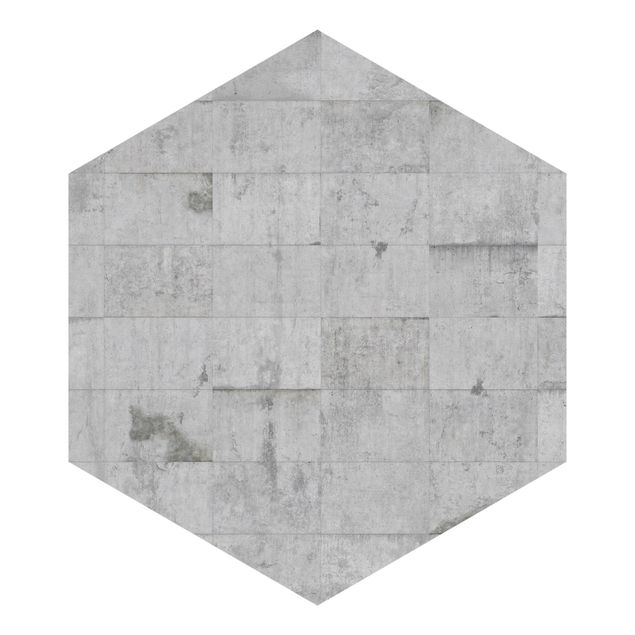 Carta da parati moderne Mattoni di cemento grigio