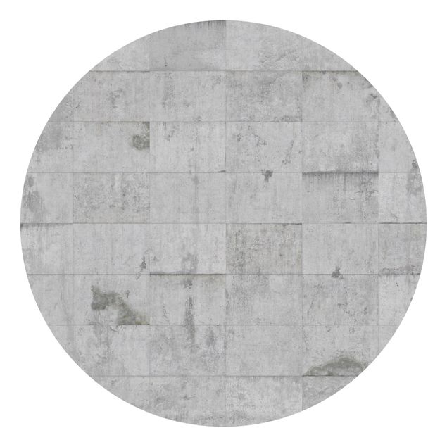 Carte da parati effetto cemento Mattoni di cemento grigio