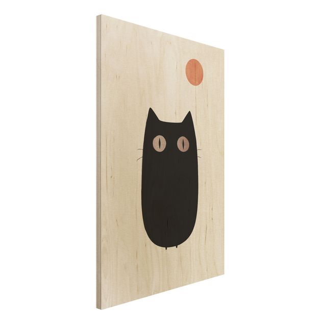 Quadri Kubistika Illustrazione di un gatto nero