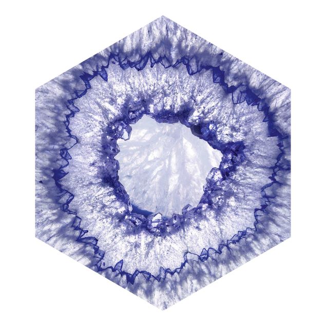 Fotomurale esagonale Cristallo blu viola