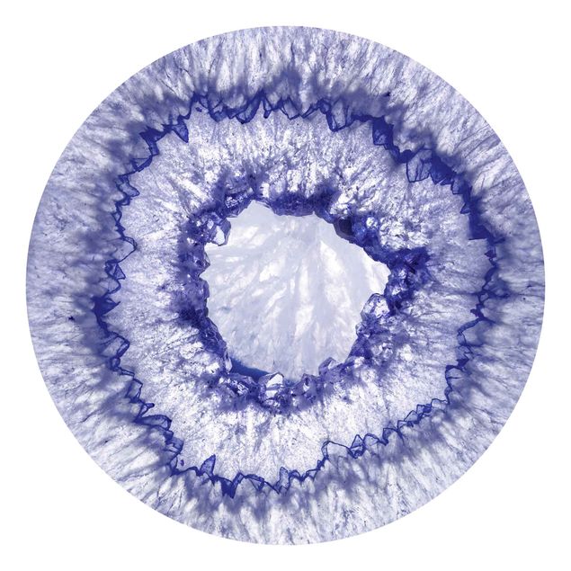 Carta da parati pietra in rilievo Cristallo blu viola