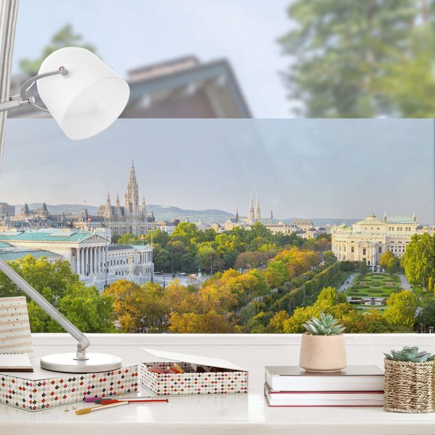 Adesivi per finestre con architettura e skylines Vista su Vienna