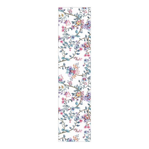 Tende a pannello scorrevoli con disegni Viticci di fiori in colori pastello