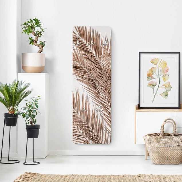 Appendiabiti pannello con paesaggio Fronde di palma color bronzo