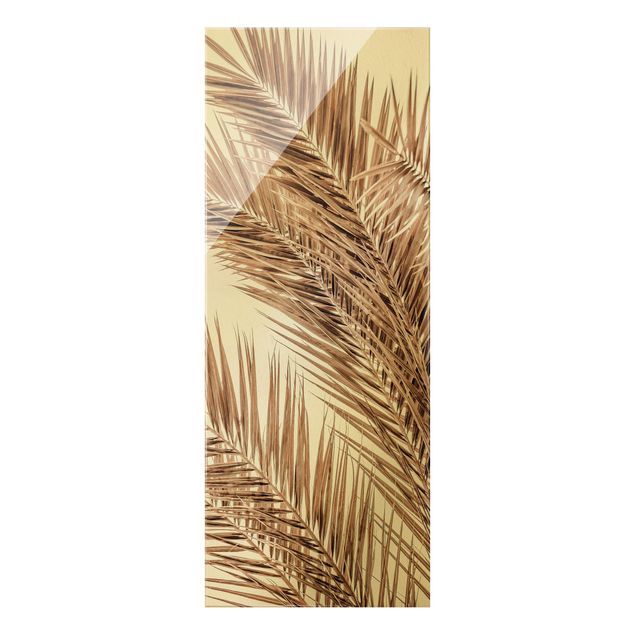Quadro marrone Fronde di palma color bronzo