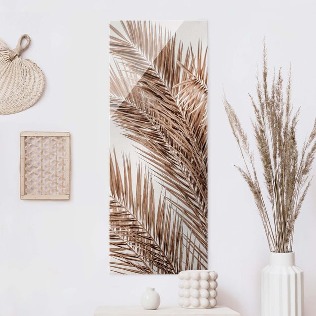 Quadro paesaggio Fronde di palma color bronzo