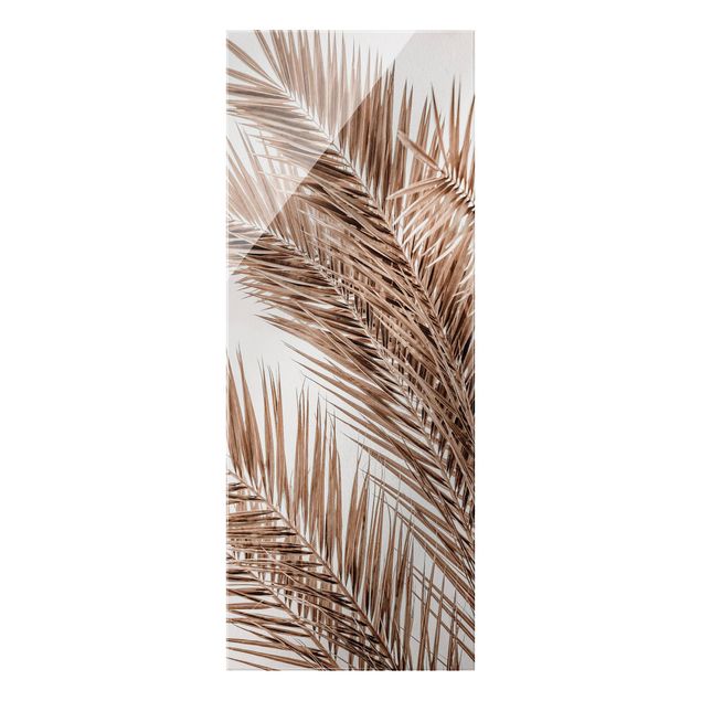Quadro marrone Fronde di palma color bronzo