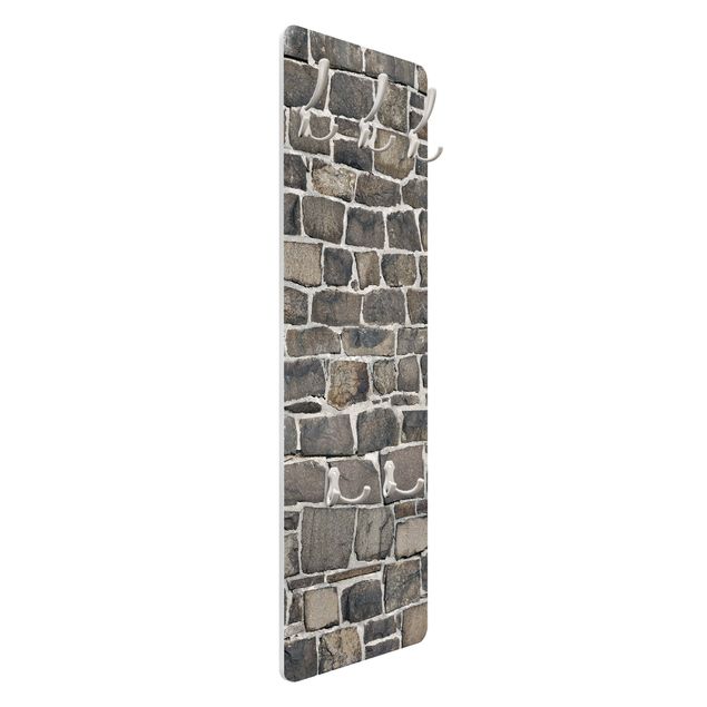 Pannello appendiabiti Carta da parati Muro in pietra di cava e naturale