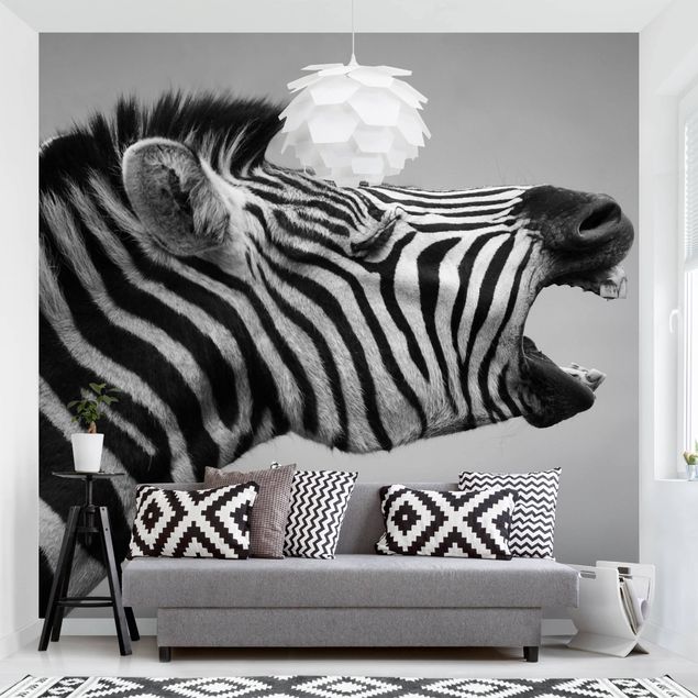Carte da parati adesive Zebra ruggente ll